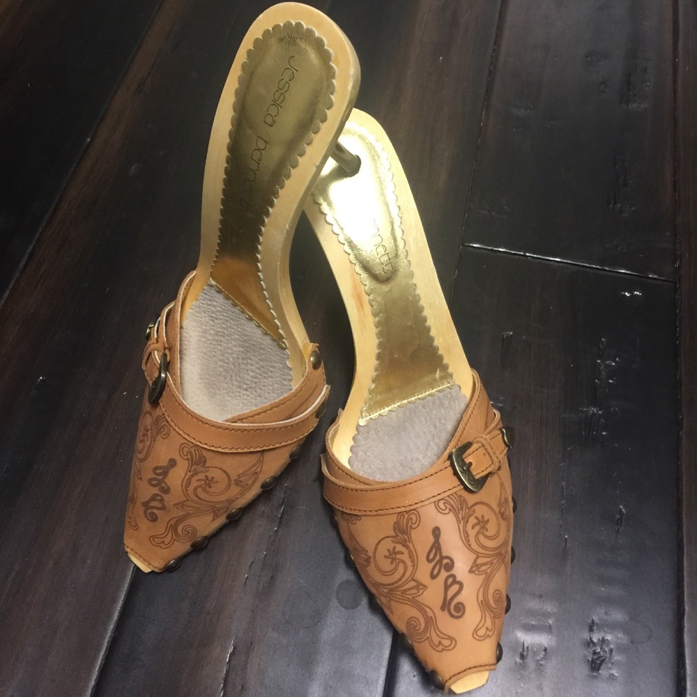 Jessica Bennett Western Peep toe Mule